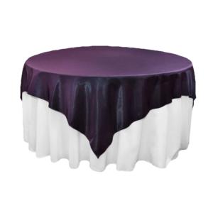 Eggplant Satin Table Topper - 72"