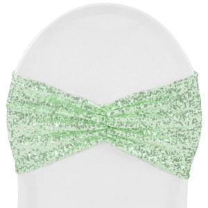 Mint Green - Spandex Sequin Chair Sash