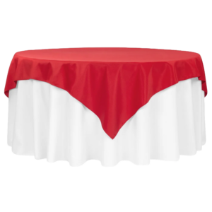 Red Polyester Table Topper - 72"