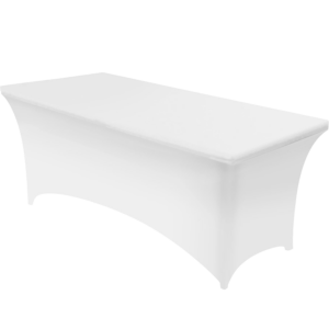 White Spandex Table cover - 4ft